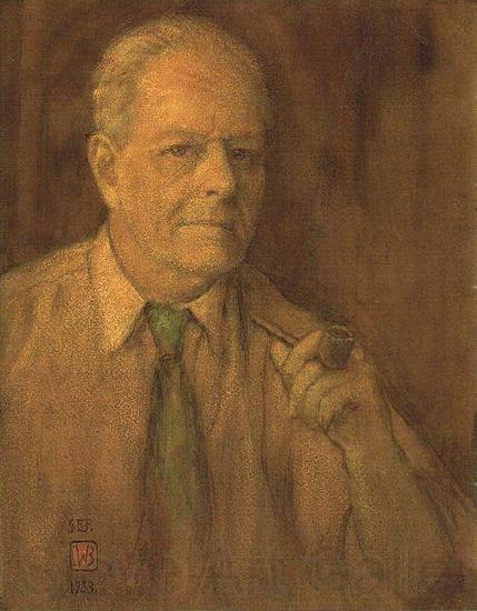 Charles W. Bartlett Watercolor self-portrait of Charles W. Bartlett, 1933, private collection